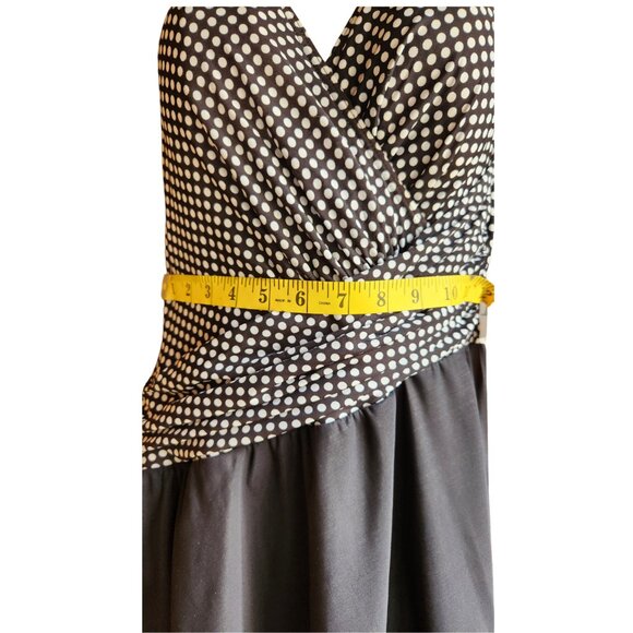 Miraclesuit Size 12 One Piece B&W Polka Dot Swimdress Hip Slimming - Picture 5 of 7